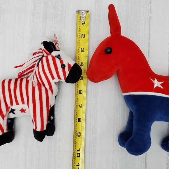Patriotic Bundle of 3 Plush Donkeys - Picture 6 of 10